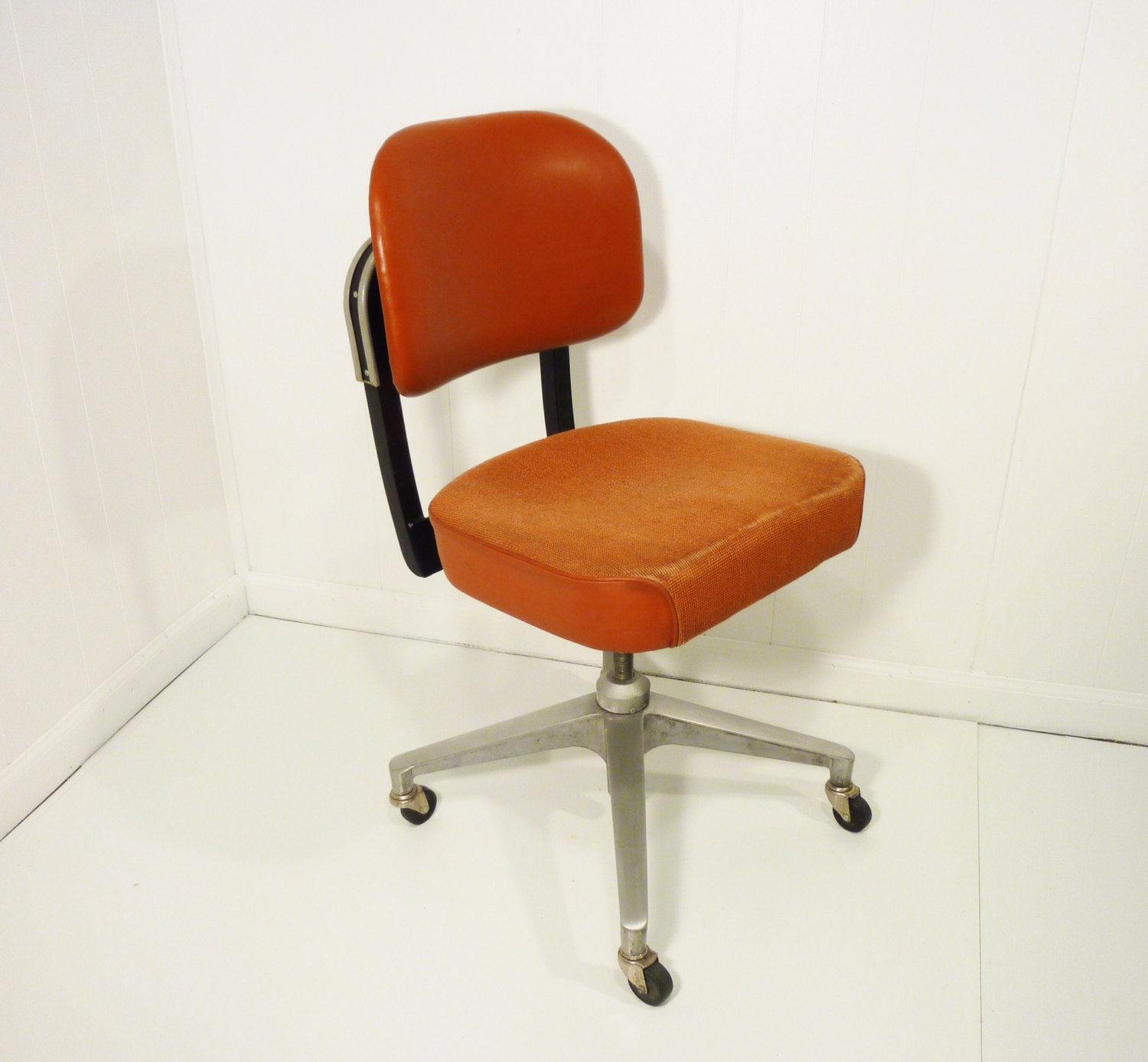 Steelcase aluminum office chair mid century