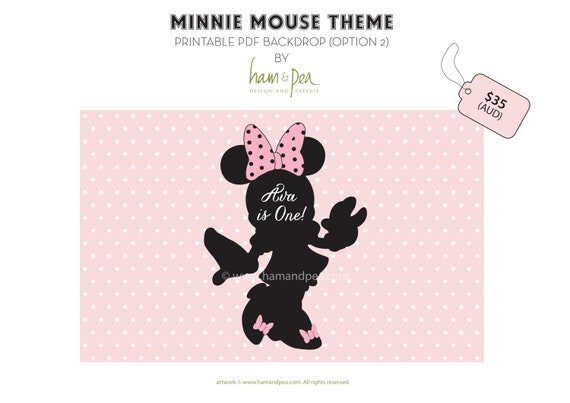 MInnie Mouse Theme Backdrop Option 2 Printable file