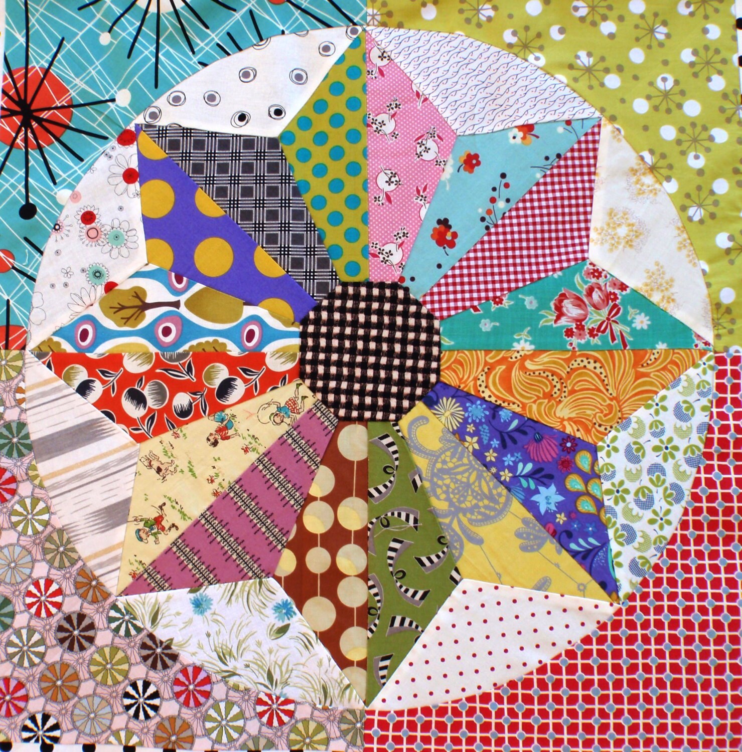 Scrappy Windmills quilt pattern