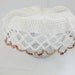 Crochet Beaded Jug/Bowl Cover in White Cotton. Picnics, Dining, Outdoor Living, Alfresco, Spring, Summer