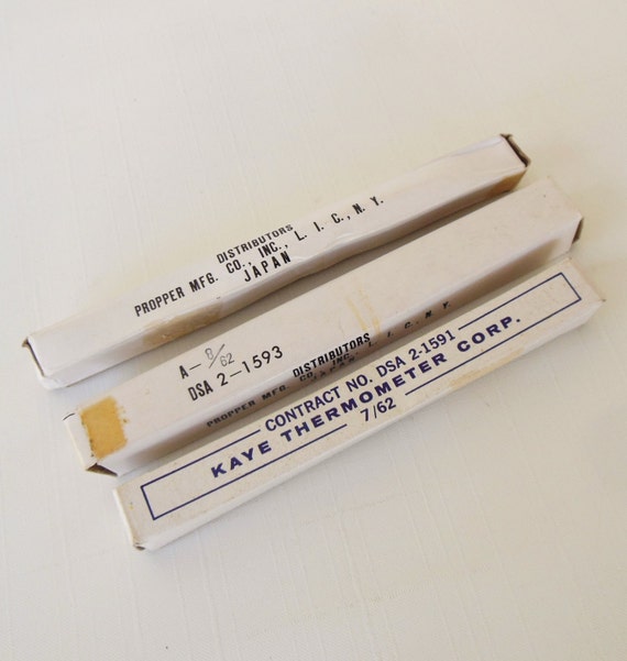 Mercury Thermometers Fever Oral Rectal Vintage Stubby Kaye