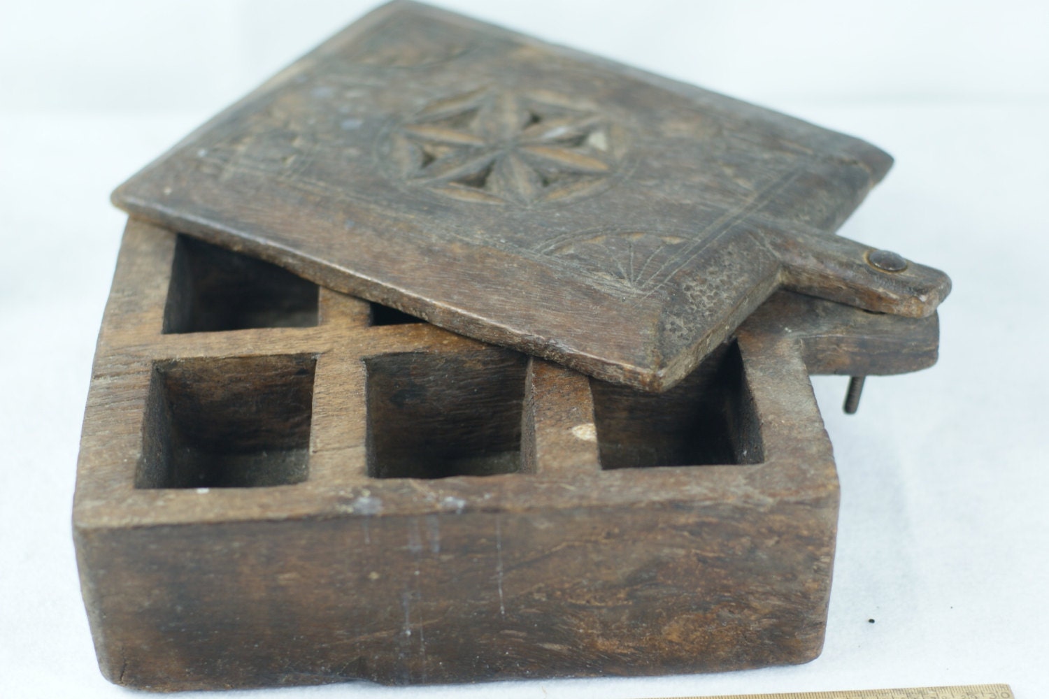 Indian Spice Box. Antique Spice Box. Beautiful Hand Carved