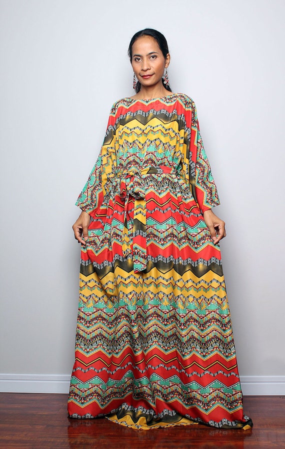 Boho Maxi Dress Kimono Women Long Maxi Dress : Bohemian