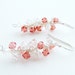 Red Sparkly Earrings Crystal Sterling Silver
