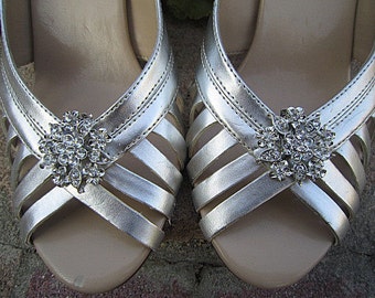 Bridal Rhinestone Shoe Clips Wedding Shoe Accessory -- GIANNA