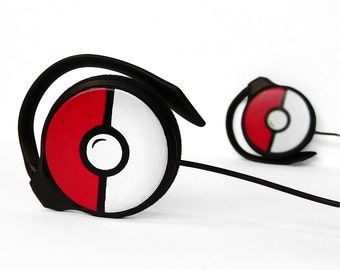 Poke-phones custom Pokemon gift headphones customized Pokeball birthday gift for her gift for him geek Pokephones video game earphones sound