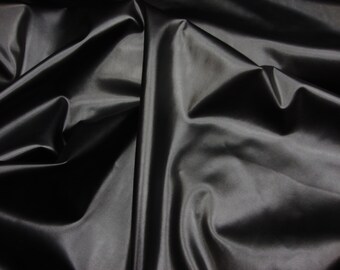 Black 2 Way Stretch vinyl Clothing fabric per yard 58" wide