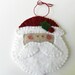 RESERVED Handmade Christmas Wool Felt Ornament Santa Claus with Rosy Cheeks Mustache