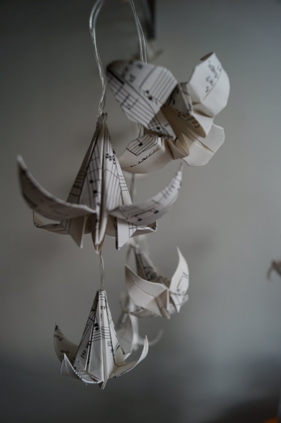 Fairy light-gift for music lovers/teacher-Musical note lilies