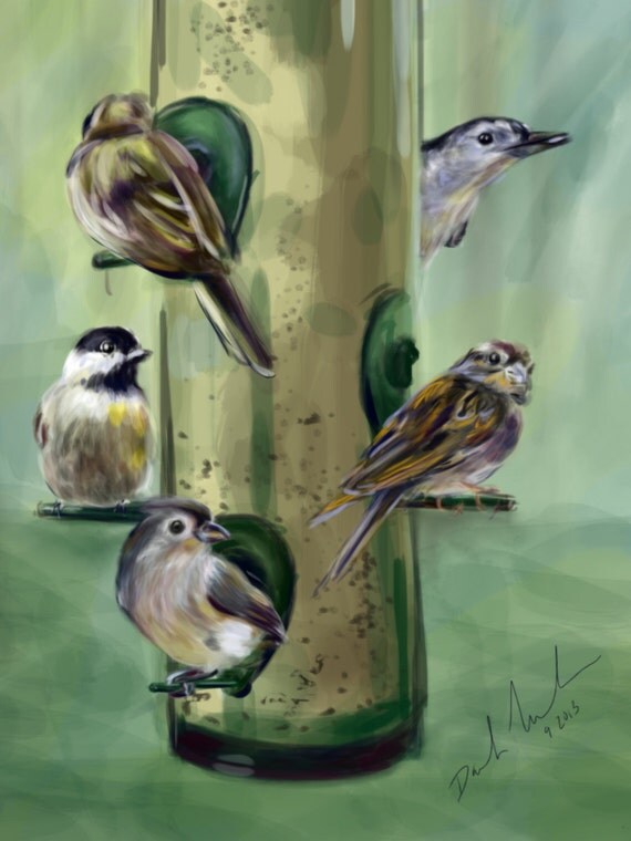 feeding time bird feeder print feeding time bird feeder print