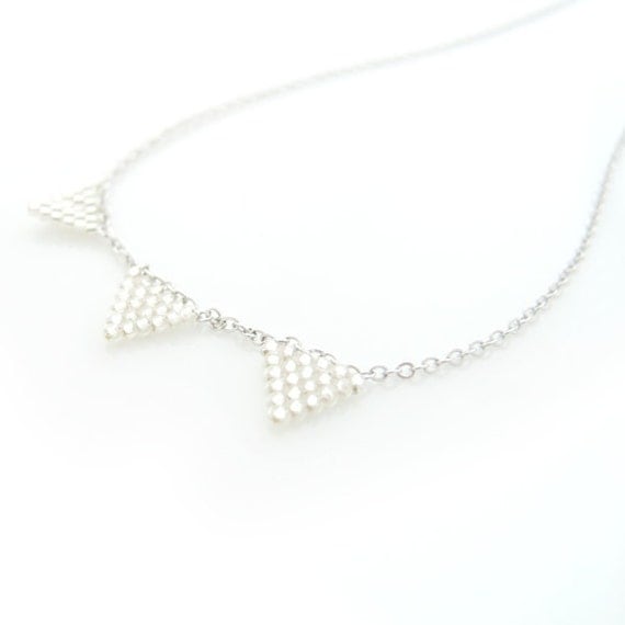 JeannieRichard Silver Triangle Necklace