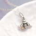 Solid Gold and Sterling Silver Bee Necklace - tiny honeybee necklace, summer treasure necklace