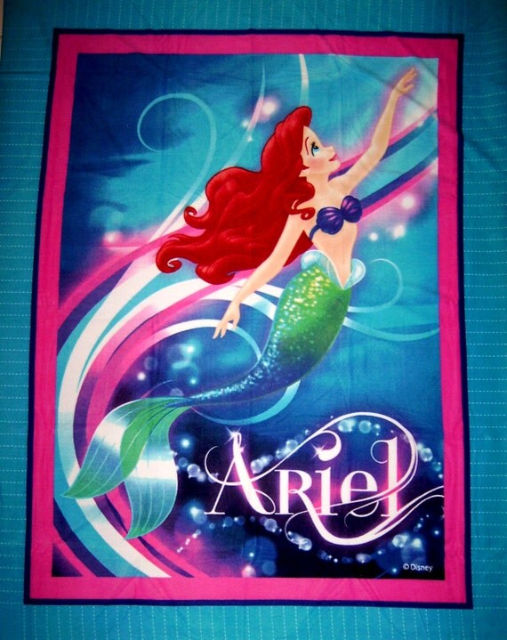 LITTLE MERMAD ARIEL Personalized Fleece Blanket New