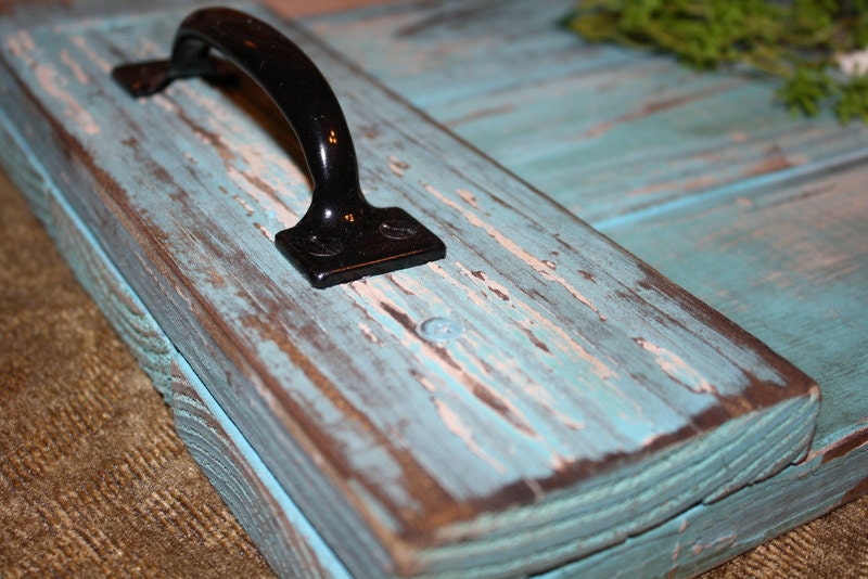 Wooden Tray Picket Fence Salvaged Rustic Decor