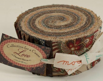 Collections for a Cause - Love Fabric Collection by Howard Marcus for Moda Fabrics - 1 Jelly Roll