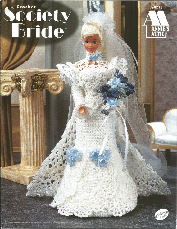 Crochet Pattern Crochet Barbie Doll Clothes Pattern Wedding Gown