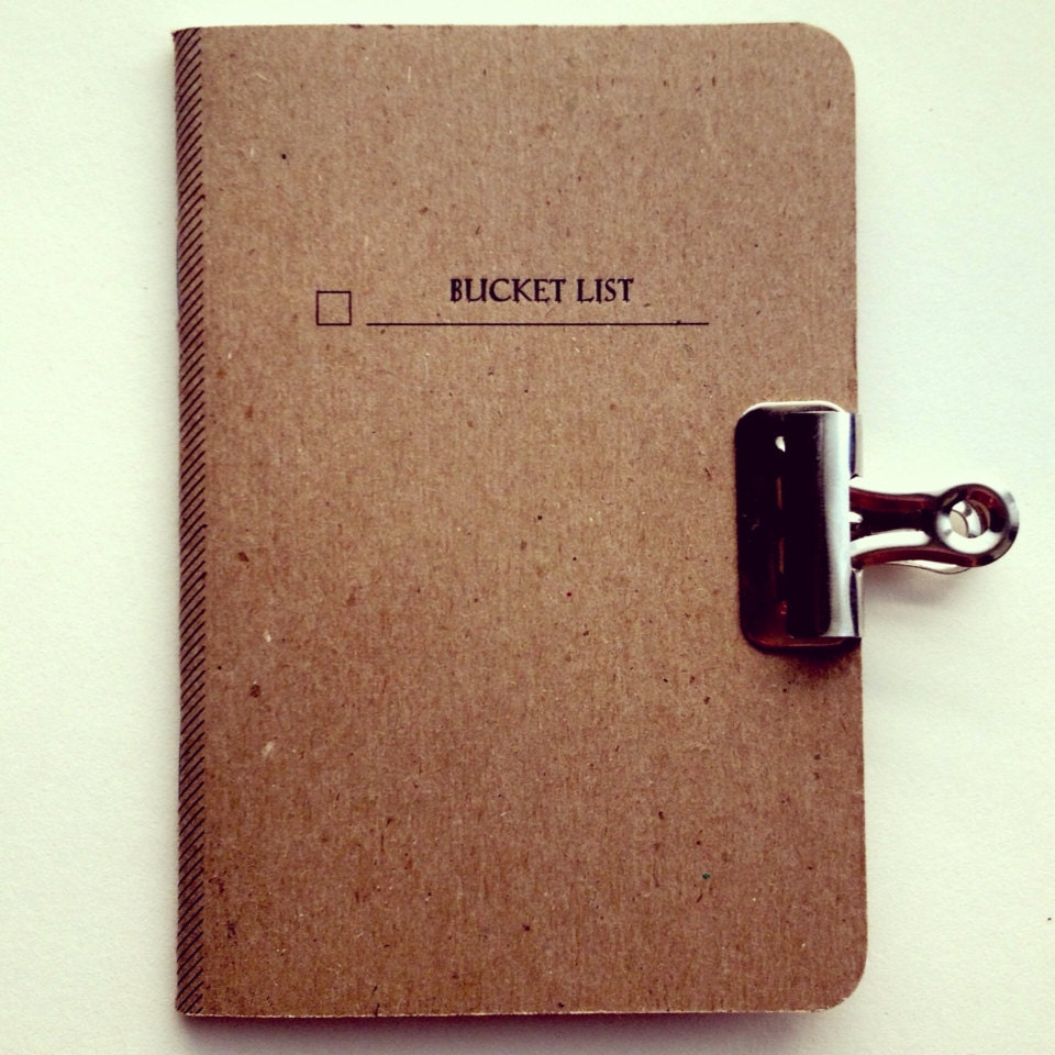 Bucket List letterpress pocket notebook