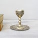 Vintage 'Kiddush' Goblet, Classic Retro Wine Glass & Saucer, Sabbath Ritual, Shabbat kiddush, Silver plated ,Jewish, Judaism, Karshi Israel