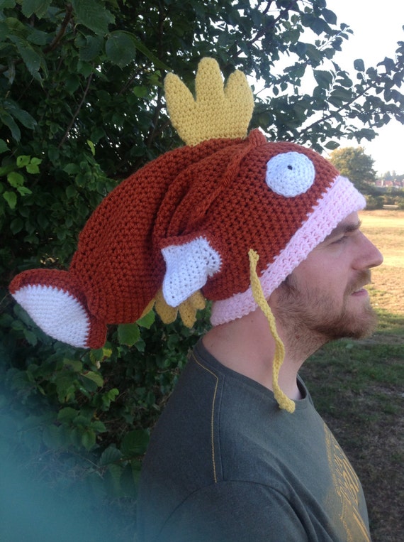 Magikarp Pokemon crochet hat shiny gold fish by ...