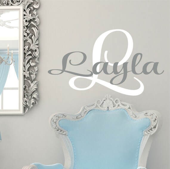 Nursery Name Sign removable vinyl stickers available in 35