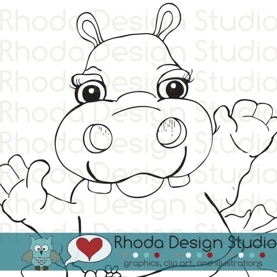 dancing hippo coloring pages - photo #21
