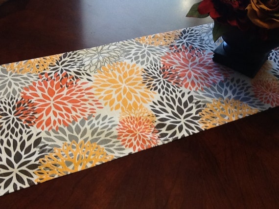 Table Runner - Fall Table Runners  Multi Colored Mum Runner Thanksgiving Table Runner For Holidays, Weddings or Home Decor - Select A Size
