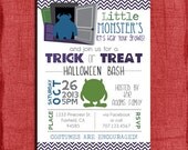 Printable Halloween Party Monsters Invite 4x6 or 5x7 Invitation-DIY Il_170x135
