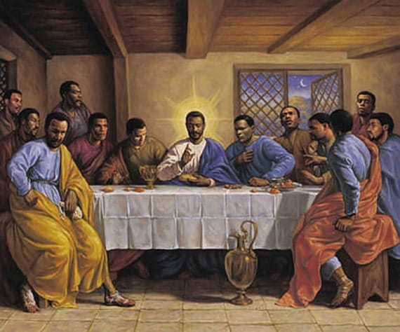 Last Supper Jesus Christ Messiah African by wallsthatinspire