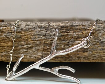 Twig Necklace - Silver Twig Necklace - Gold Twig Necklace - Silver Branch Necklace - Nature Inspired Necklace