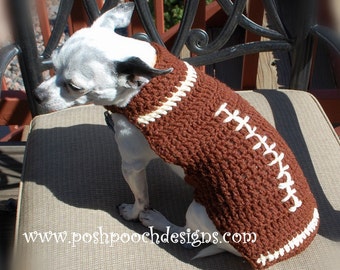 Football Custom Dog Sweater small Dogs 2-15 lbs Small Dog Sweater