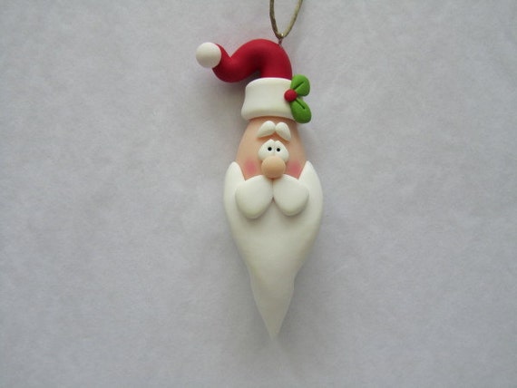 Polymer Clay Santa Ornament