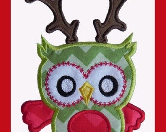 Christmas Owl Applique design