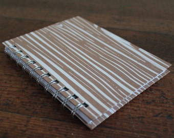 Handmade Spiral Bound - Journal/Notebook (Vintage Wood Grain Graphic)