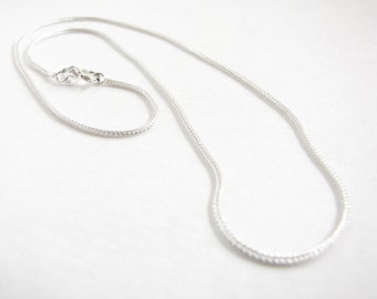 18" Sterling Silver chain Fox tail , Sturdy Silver chain , Thick chain
