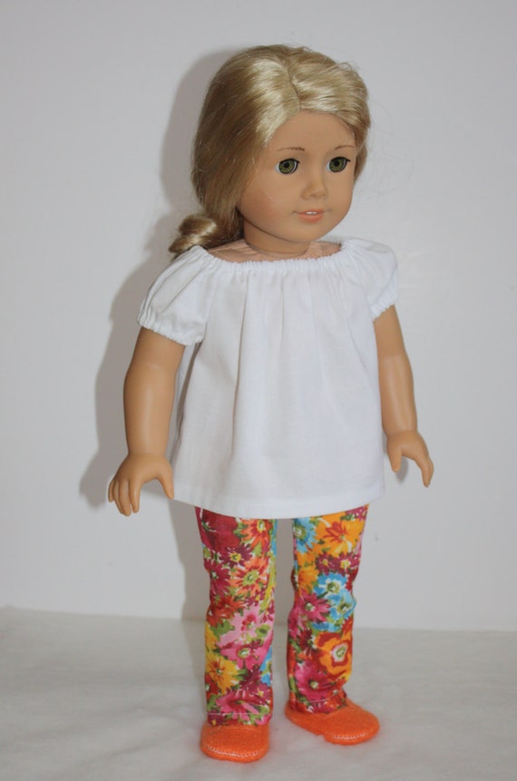 American Girl Doll Clothes Pink Floral Skinny Jeans Fits