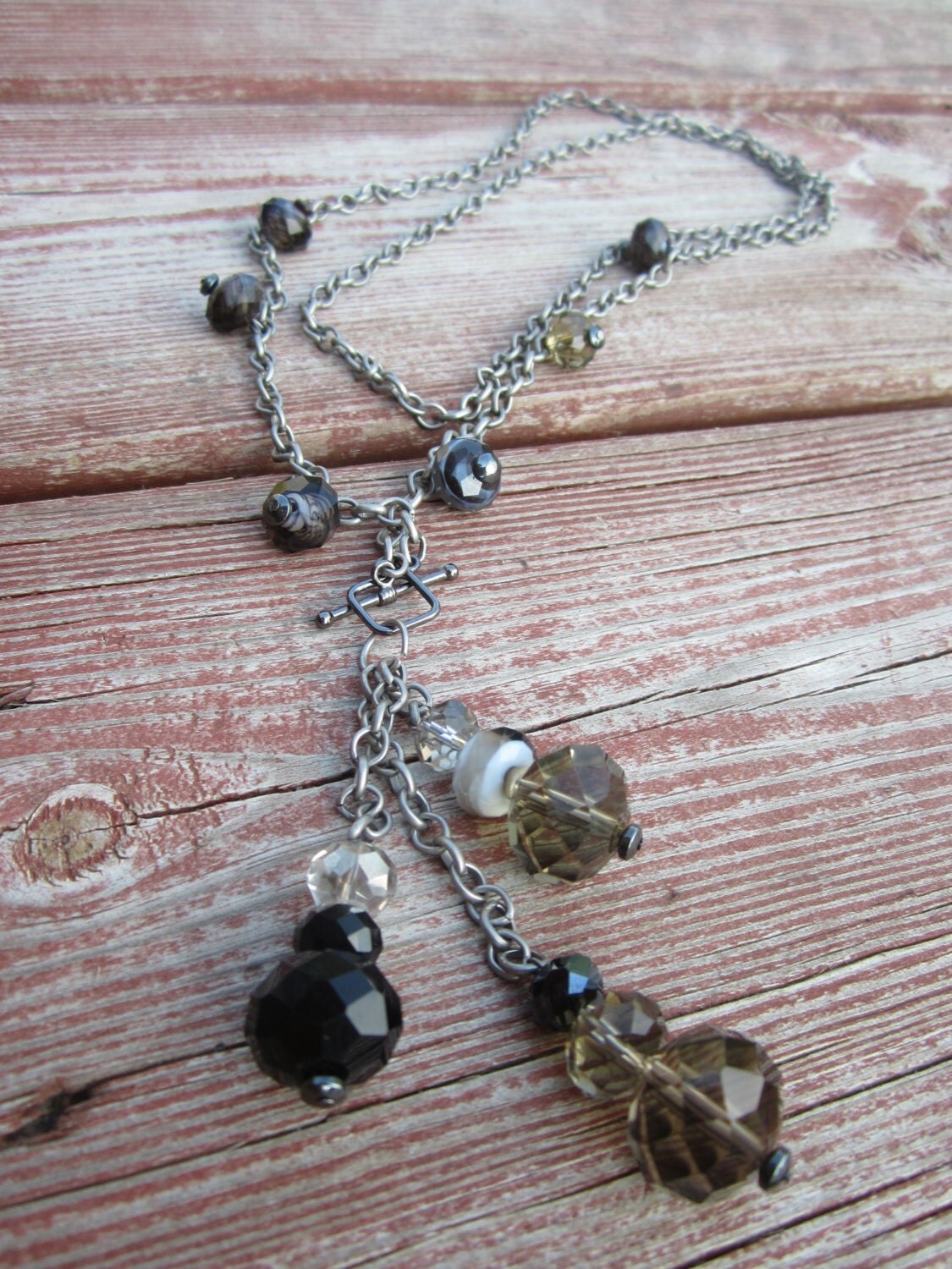 Convertible Chain & Beads Necklace Long or by AudaciousApproach