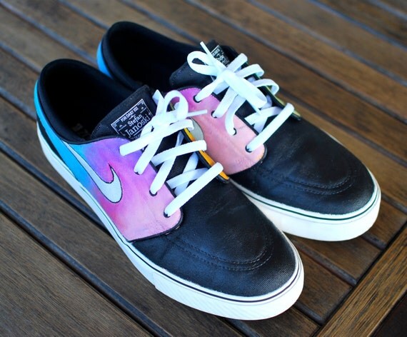 Tie Dye Nike Zoom Stefan Janoski Skate Shoes by BStreetShoes