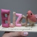 CUSTOM NAME BIRD - custom kid's decor- personalized baby decor - baby nameplate - children room decor - for children, kids room - felt bird