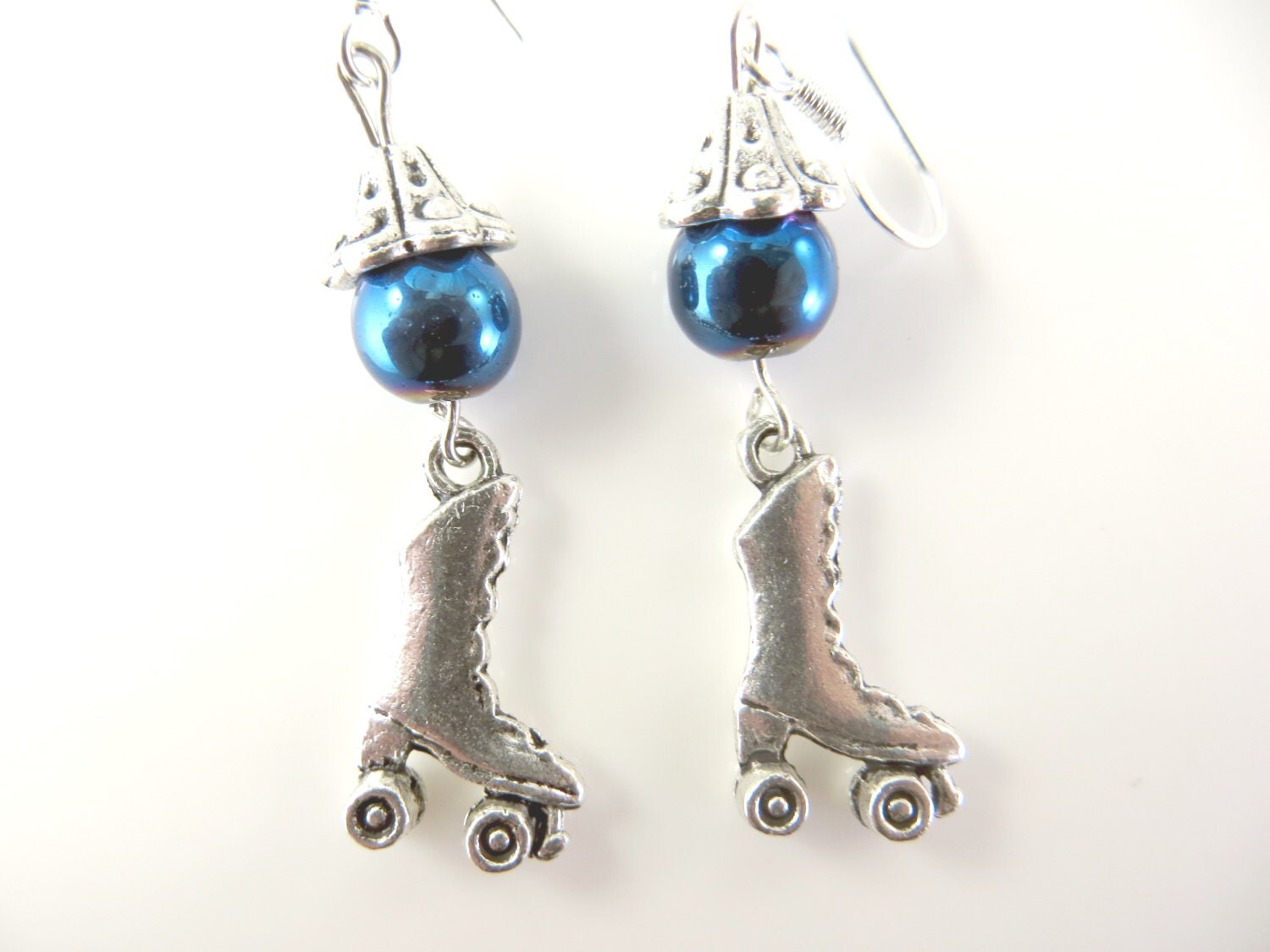 Roller skate little girl earrings