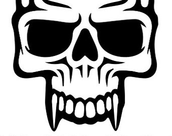 Vampire Hunter Skull Logo Window Sticker/Decal