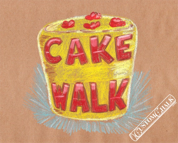 Items similar to Cake Walk Sign - Carnival Sign - 8x10 high res digital ...