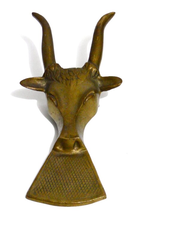 Brass Bull Boot Horn Boot Jack Vintage
