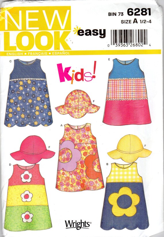 Easy Little Girls' Jumper Dress & Sunhat Pattern Size