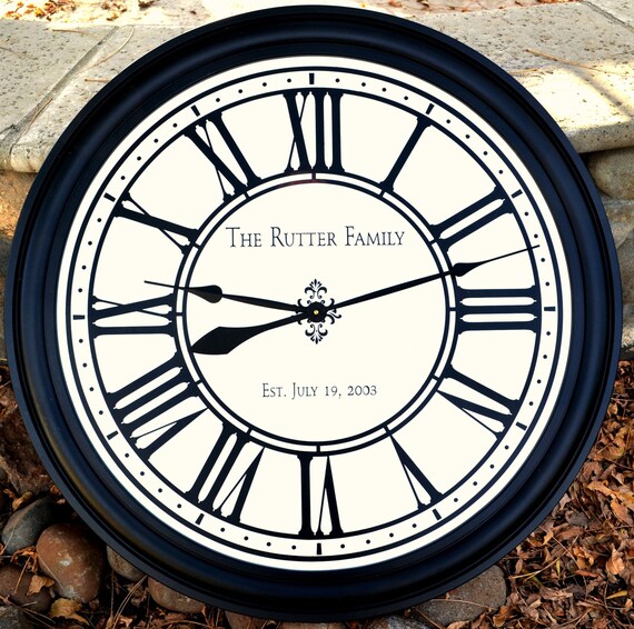 large custom family clock 34 by wallclockdesigns on etsy large custom family clock 34 by wallclockdesigns on etsy