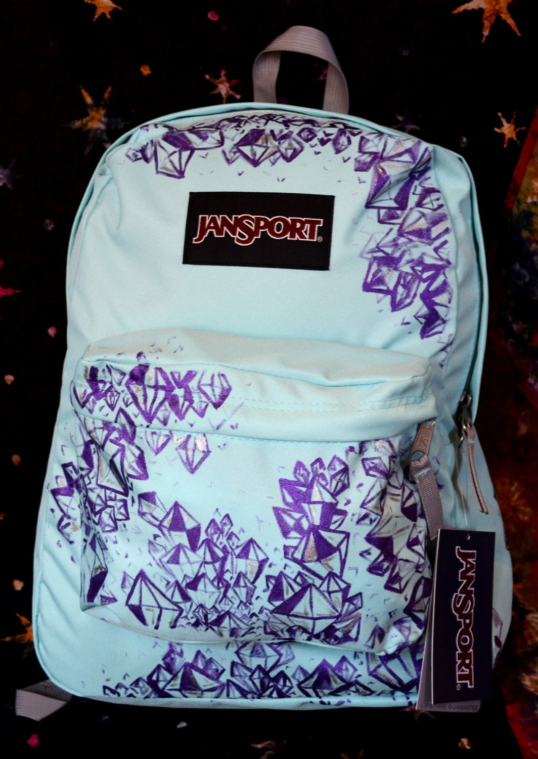 Hand Painted Crystal Jansport Backpack