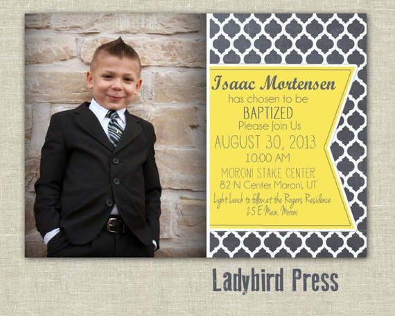 Baptism Invitations Lds Boy 4