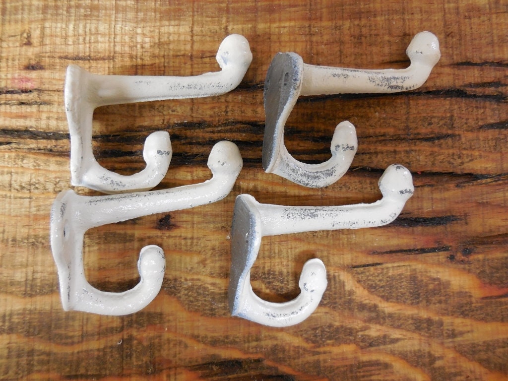 Shabby Chic wall hooks Cast iron hooks French Country wall