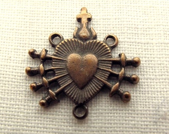 Bronze Seven Sorrows Rosary Center Centerpiece