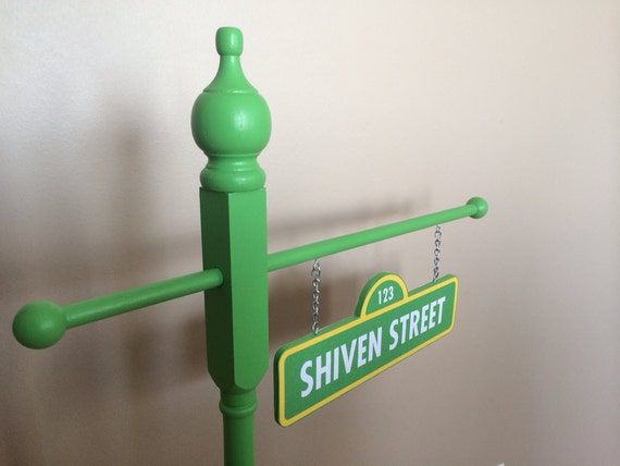 Personalized Sesame street inspired street sign double sided