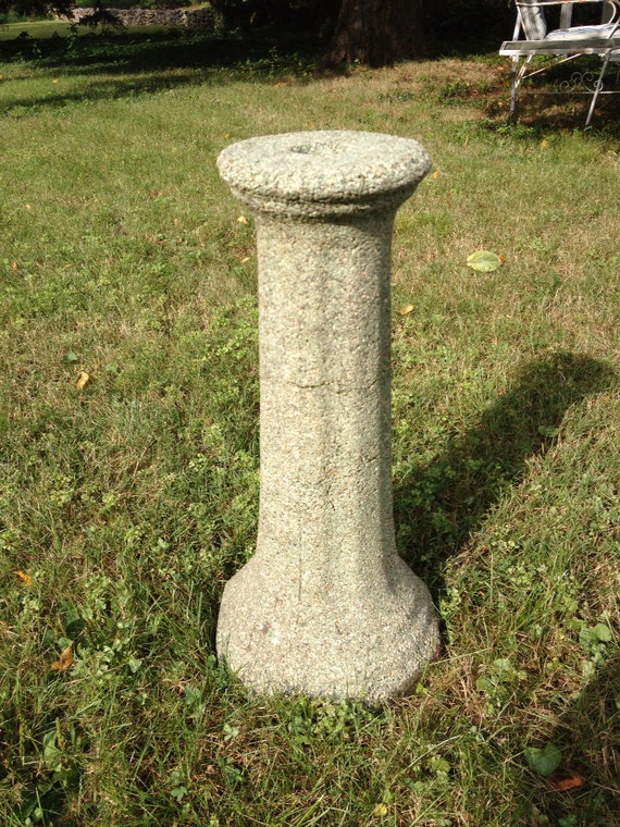Vintage Cement Plant Stand by OLDFRIENDSANTIQUES on Etsy